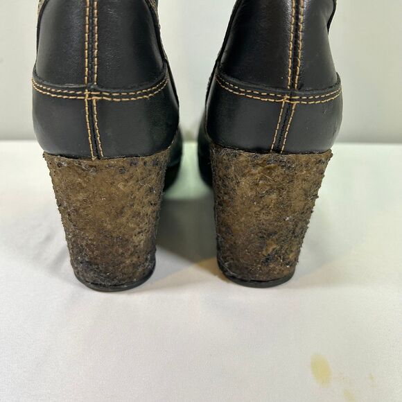 Timberland Leather Calf High Wedge Boots Women's 6.5 black - Picture 5 of 10